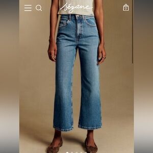 Sezane Le Crop Denim Blue - Size 36 (US 4)